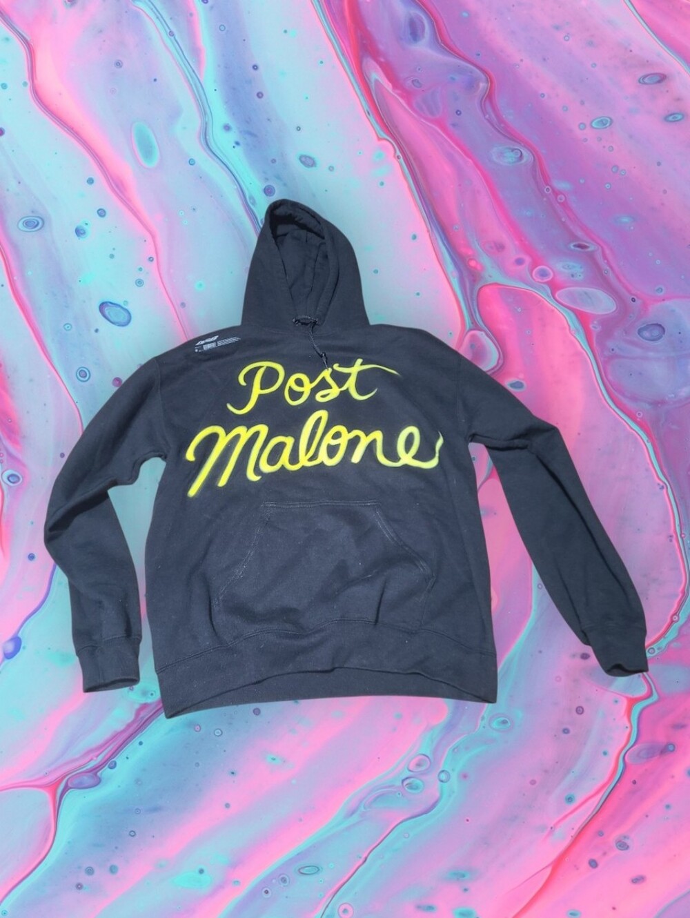 Custom spray painted Post Malone official B & B men's size medium hoodie